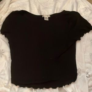 Simple black crop top